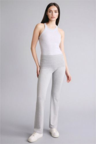 Woman Grey Melange Flare Fall in Love