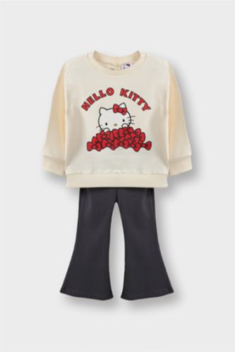 Kız Bebek Hello Kitty 2'li Takım Sweatshirt Eşofman Altı