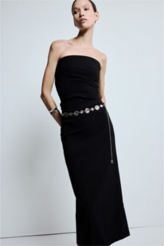 Kadın Silver Metal Zincir Kemer