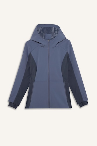 Waterproof Slim Fit Hooded Zip-Up Softshell Jacket