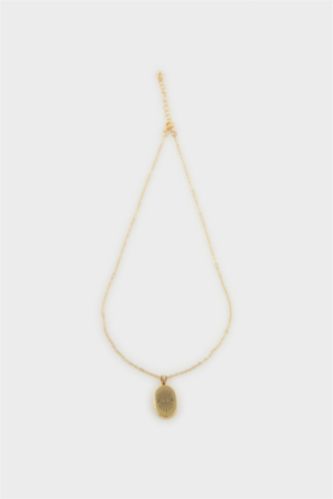 Kadın Çelik Oval Kolye