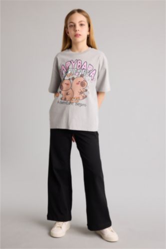 GIRLS & TEENS Black Girl Wide Leg Trousers