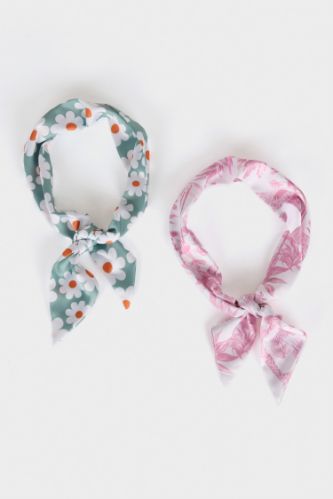 Kadın Desenli 2'li Fular