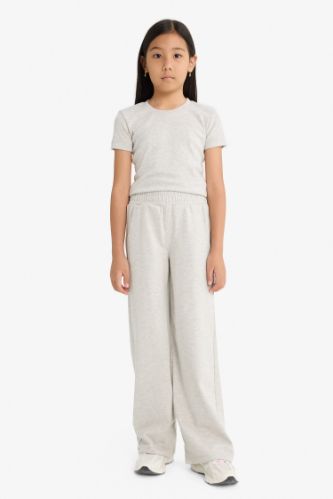 Girl Elastic Waist Wide Leg Sweatpants