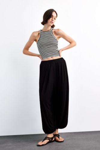 Baggy Fit Normal Bel Jogger Paça Bilek Boy Modal Pantolon