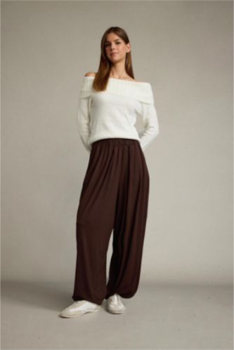 Baggy Fit Normal Bel Jogger Paça Bilek Boy Modal Pantolon