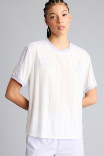 Женщины Бежевый Футболка NBA Los Angeles Lakers Standard Fit с коротким рукавом