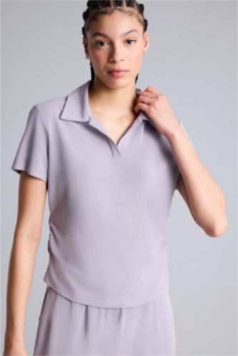 Женщины Бордовый Спортивная футболка поло Standard Fit