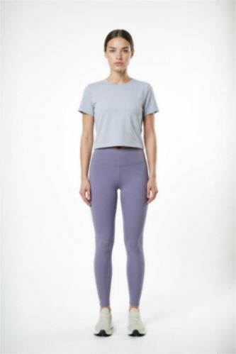 Kadın Mor Beli Saran Sporcu Tayt