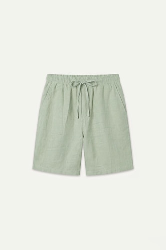 Short baggy vert menthe premium 100% lin