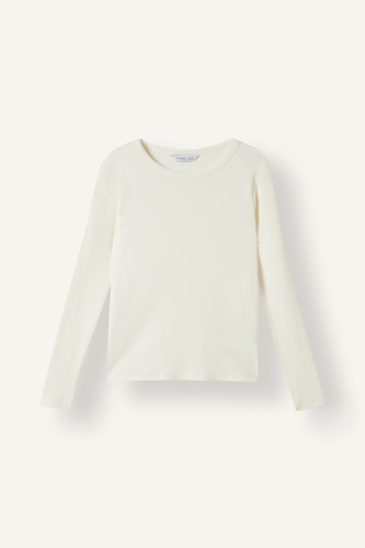 Girl Slim Fit Basic Crew Neck Long Sleeve T-Shirt