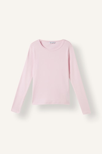 Girl Slim Fit Neck Long Sleeve T-Shirt