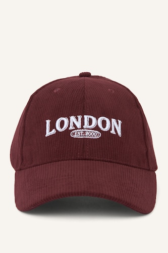 Man Embroidered Corduroy Cap