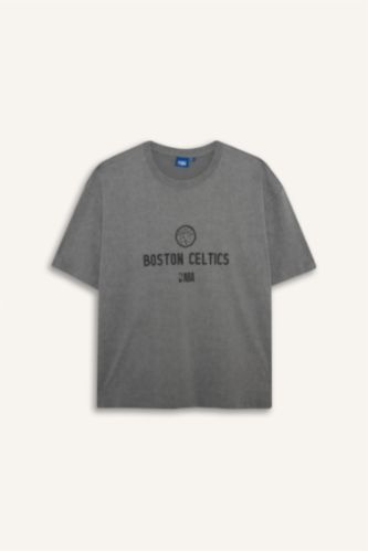 Erkek Gri Kısa Kollu Tişört