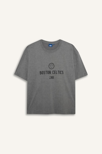 %100 Pamuk NBA Boston Celtıcs Oversıze Kısa Kollu Tişört