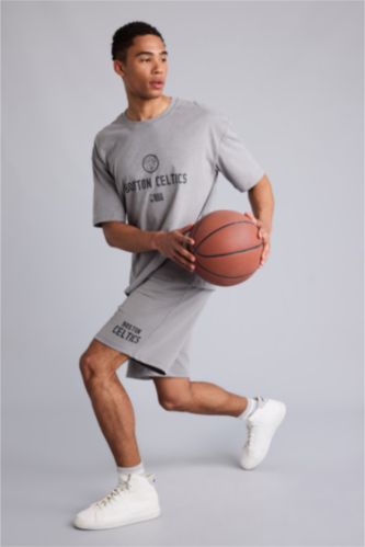 Erkek Gri NBA Boston Şort