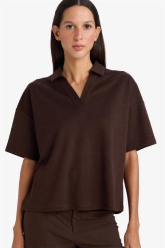 Футболка поло пике Relax Fit с коротким рукавом