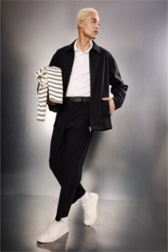 Мужчины Черный Брюки Standard Fit