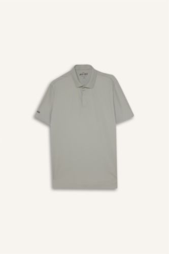 Man Light Grey Man Short Sleeve Polo T-shirt