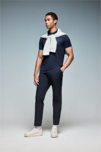 MAN NAVY Slim Fit Trousers