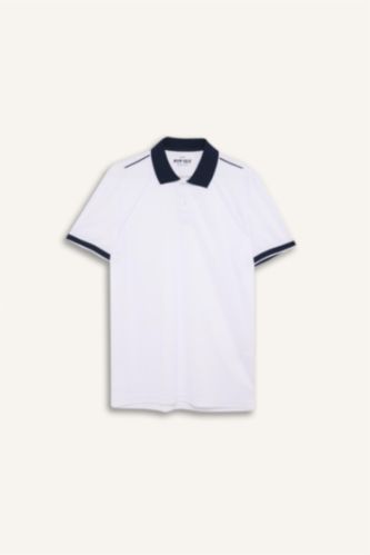 Erkek Beyaz Slim Fit Polo Tişört