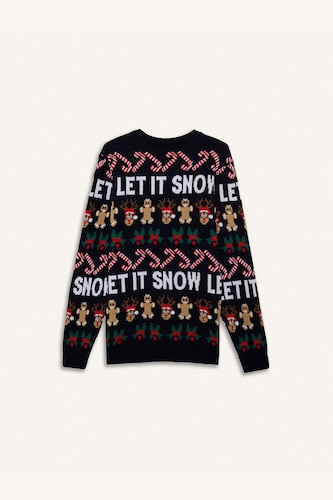 Christmas Themed Standard Fit Knit Pullover
