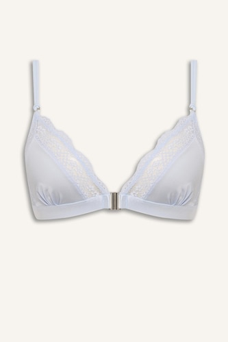 Non-Wired Unpadded Satin Lace Bra