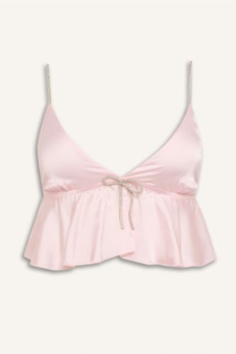 Kadın Açık Pembe Pijama Üst