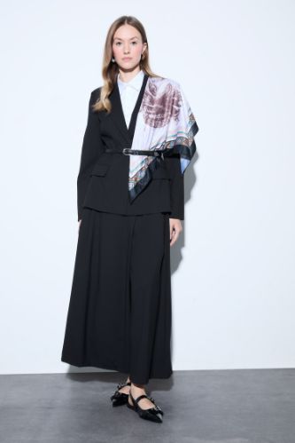 Regular Fit Wide Leg Woven Trousers