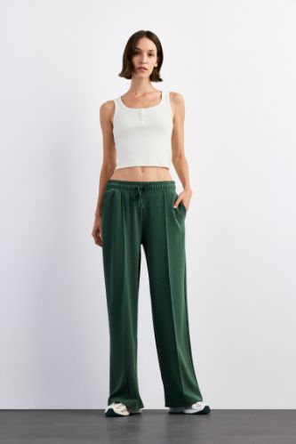 Relax Fit Normal Bel Düz Paça Modal Pantolon