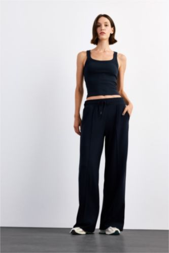 Relax Fit Normal Bel Düz Paça Modal Pantolon