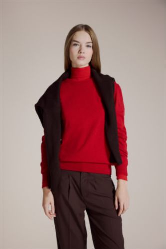 Regular Fit Bisiklet Yaka Yün Kazak