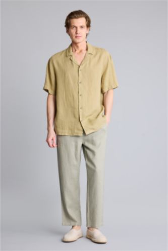 Мужчины Хаки Relax Fit Trousers