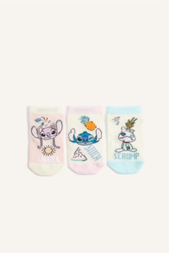 Young Girls - Teen Girls Karma Girl Lilo & Stitch Licensed 3 piece Short Socks