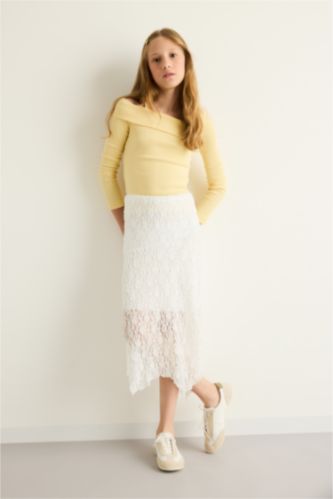 Girl Regular Fit Knitted Skirt