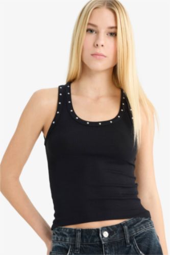 Slim Fit Camisole Square Collar Tank Top