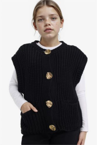 يلك صوف قصة عادية بياقة مستديرة