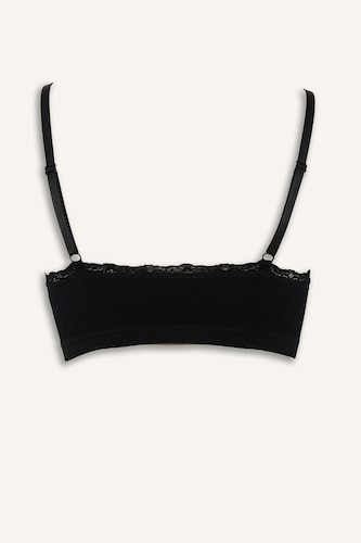Lace Detail Removable Cup Removable Padded T-Shirt Bra