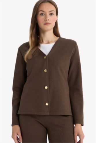 Regular Fit V Yaka Pike Hırka