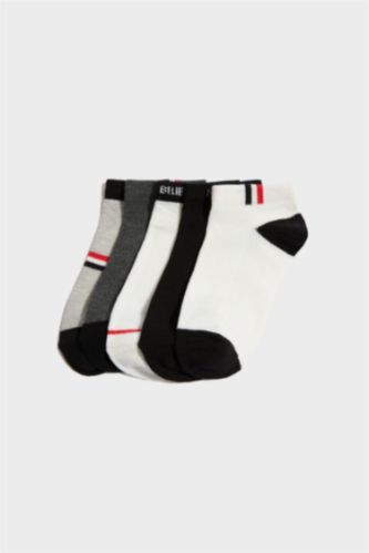 Erkek Çocuk - Genç Erkek Karma Baskılı 5'li Pamuklu Patik Çorap Erkek Çocuk