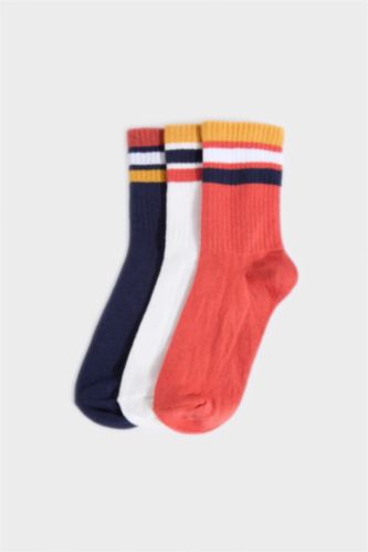 Erkek Çocuk - Genç Erkek Karma 3'lü Pamuklu Uzun Çorap Erkek Çocuk