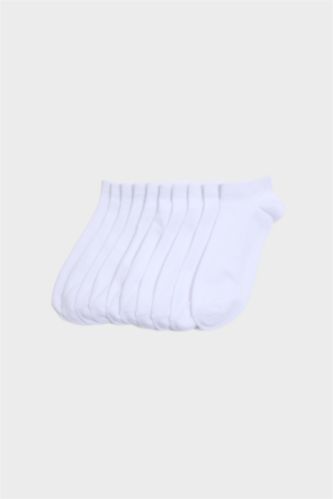 رجال أبيض 10 piece Cotton Short Socks