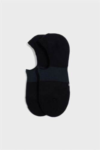 Erkek Siyah Erkek 2'li Pamuklu Sneaker Çorap