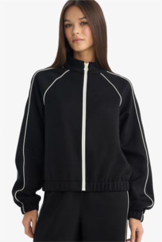 Loose Fit жартылай тік жағалы кардиган