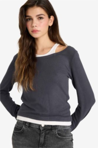 Лонгслив Fitted с круглым вырезом