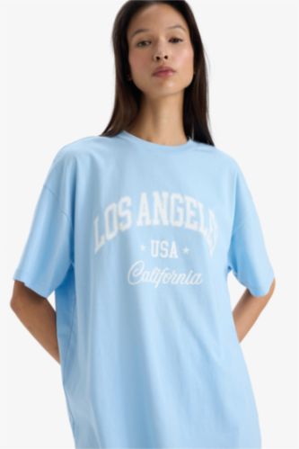 Футболка Oversize с принтом и коротким рукавом