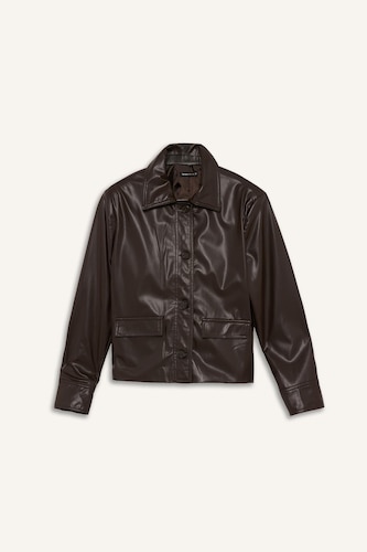 Regular Fit Leather Blazer