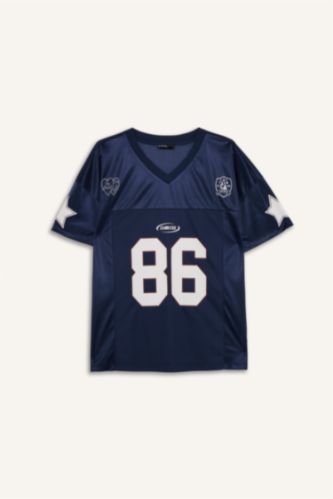 Футболка с принтом Oversize и коротким рукавом