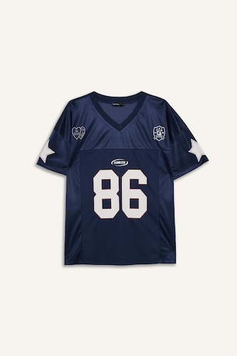 Oversıze Baskılı Kısa Kollu Tişört