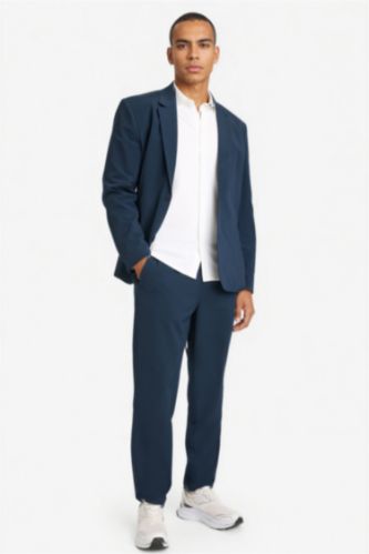 Мужчины Синий Брюки стандартного кроя для мужчин